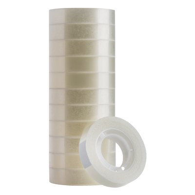 Plakband Quantore 12mmx33m transparant