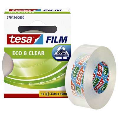 Plakband tesafilm® Eco & Clear 33mx19mm transparant