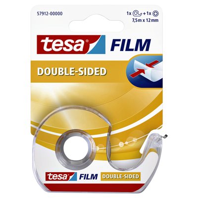 Ruban adhésif double face tesafilm® 7,5mx12mm transparent + dévidoir