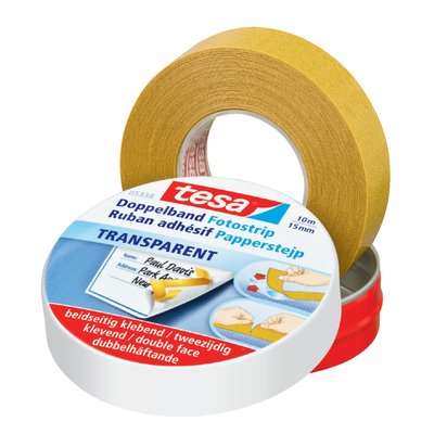 Ruban adhésif double face tesa® 15mmx10m beige en boîte
