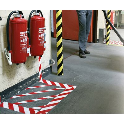 Ruban de signalisation tesa® Signal Universal 66mx50mm rouge/blanc