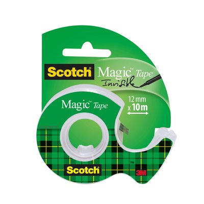 Ruban adhésif Scotch Magic 810 10mx12mm invisible + dévidoir