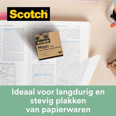 Plakband Scotch Magic 900 19mmx30m onzichtbaar mat