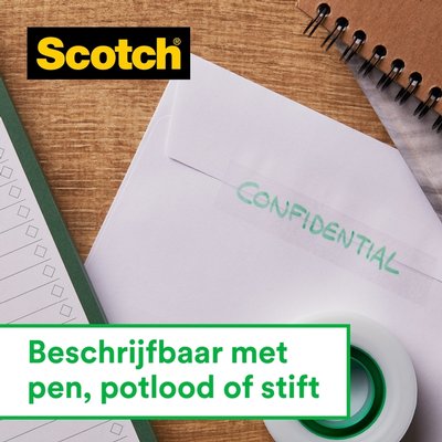 Plakband Scotch Magic 810 19mmx33m onzichtbaar mat