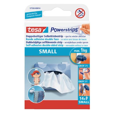 Bande adhésive tesa Powerstrips® SMALL double face 1kg 14 pièces