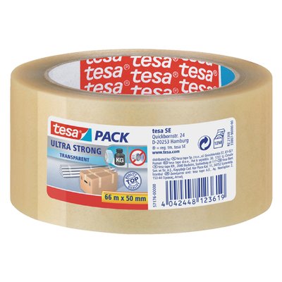 Verpakkingstape tesapack® Ultra Strong 66mx50mm transparant