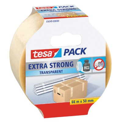 Verpakkingstape tesapack® Extra Strong 66mx50mm pvc transparant