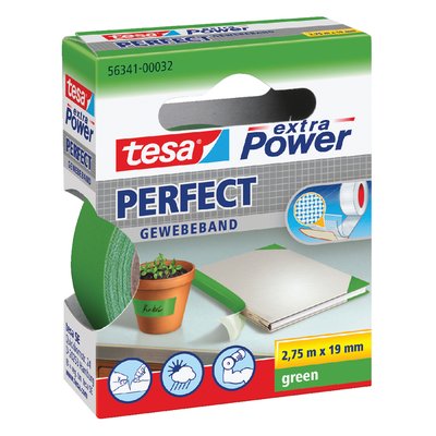 Toile adhésive tesa® extra Power Perfect 2,75mx19mm vert