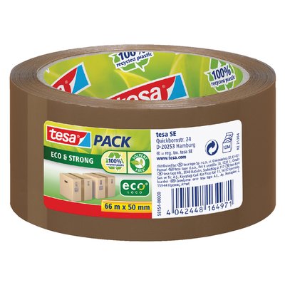Verpakkingstape tesapack® Eco & Strong 66mx50mm bruin