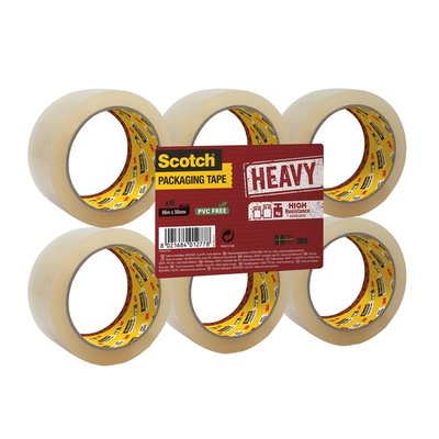 Verpakkingstape Scotch Secure Seal 50mmx66m transparant 6 rollen