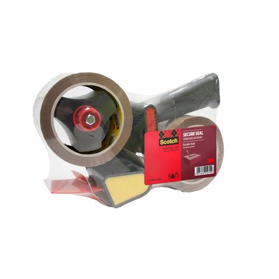 Dérouleur d'emballage Scotch avec 2 rouleaux Secure Seal 66mx50mm brun