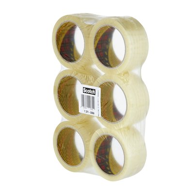 Verpakkingstape Scotch 371 50mmx66m transparant PP 6 rollen