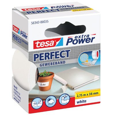 Textieltape tesa® extra Power Perfect 2.75mx38mm wit