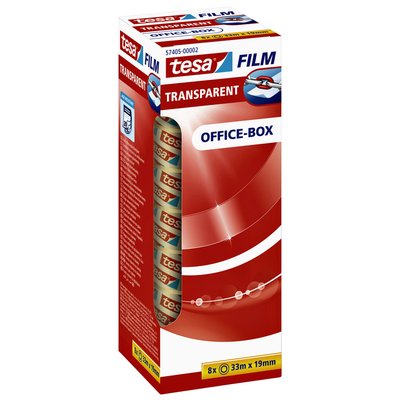 Plakband tesafilm® 33mx19mm transparant 8 rollen