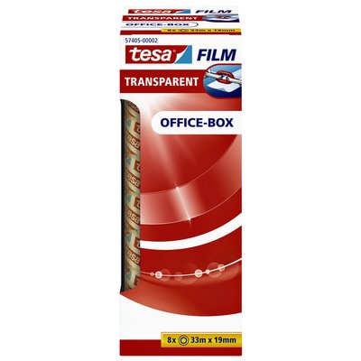 Plakband tesafilm® 33mx19mm transparant 8 rollen