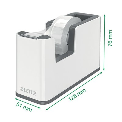 Plakbandhouder Leitz WOW wit/grijs