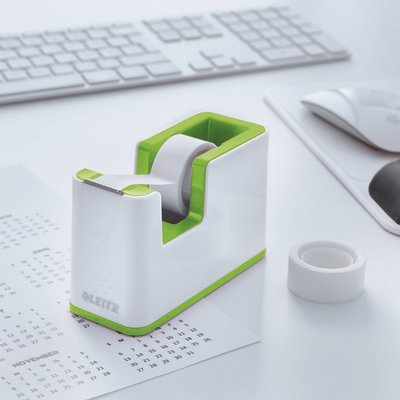 Dévidoir ruban adhésif Leitz WOW blanc/vert