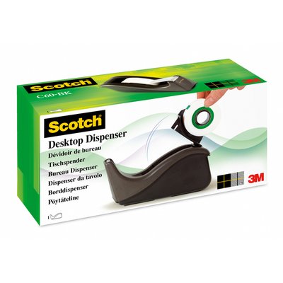 Dévidoir Scotch C60 noir + 1 rouleau Magic Tape 33mx19mm