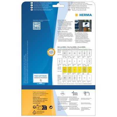 Etiket HERMA 9500 210x297mm weerbestendig wit 10 stuks