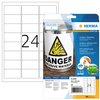 Etiket HERMA 9532 63.5x33.9mm weerbestendig wit 240 stuks foto