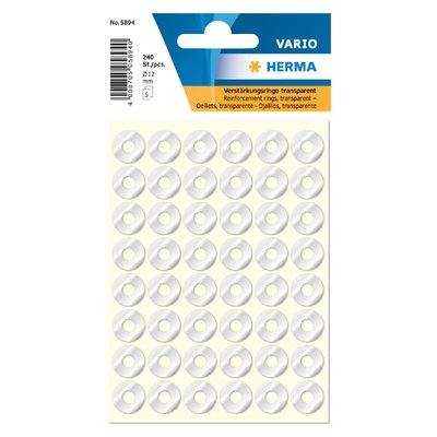 Oeillets de renforcement HERMA 5894 12mm 240 pièces