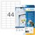 Etiket HERMA 4572 48.3x25.4mm folie wit 880 stuks