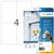 Etiket HERMA 4576 105x148mm folie wit 80 stuks