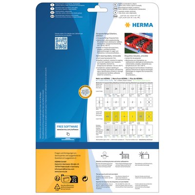 Etiket HERMA 4577 210x297mm folie wit 20 stuks
