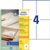 Etiket Avery LR3483 105x148mm recycled wit 400 stuks foto