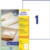 Etiket Avery LR3478 210x297mm A4 recycled wit 100 stuks foto