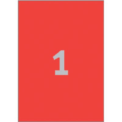 Etiquette Avery 3470 210x297mm A4 rouge 100 pièces