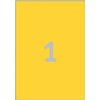 Etiket Avery 3473 210x297mm A4 geel 100 stuks foto