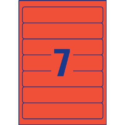 Etiquette dorsale Avery Small 38x192mm adhésive rouge