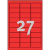 Etiket Avery L6003-25 63.5x29.6 neon rood 675 stuks foto
