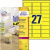 Etiquette Avery L6004-25 63,5x29,6mm jaune néon 675 pièces Photo