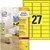 Etiquette Avery L6004-25 63,5x29,6mm jaune néon 675 pièces