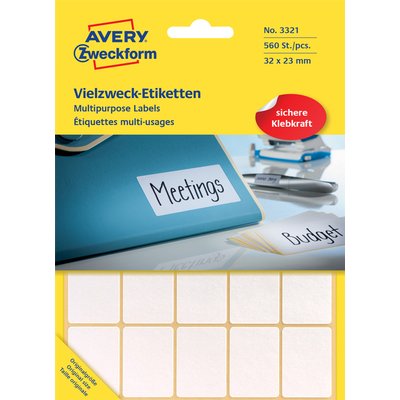 Etiket Avery 3321 32x23mm wit 560 stuks