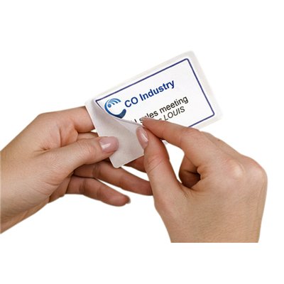 Naambadge etiket Avery L4787-20 80x50mm blauw kader 200 stuks