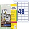 Etiket Avery L4778-20 45.7x21.2mm polyester wit 960 stuks foto