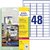 Etiket Avery L4778-20 45.7x21.2mm polyester wit 960 stuks