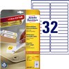 Etiket Avery L6031REV-25 96x16.9mm afneembaar wit 800 stuks foto