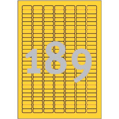 Etiquette Avery L6037-20 25,4x10mm jaune 3780 pièces