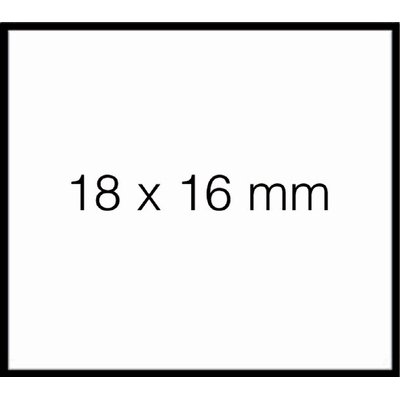 Prijsetiket 18x16mm Sato Duo 16 afneembaar wit