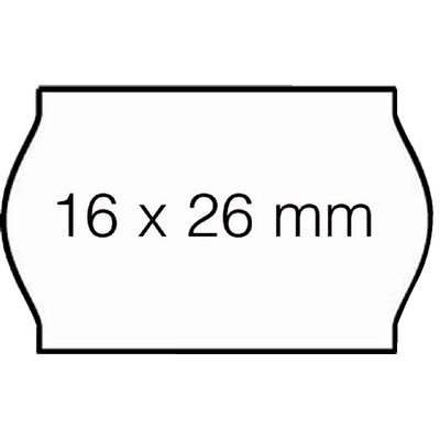 Prijsetiket 16x26mm Open-Data S14/Sato Judo afneembaar wit