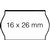 Prijsetiket 16x26mm Open-Data S14/Sato Judo afneembaar wit
