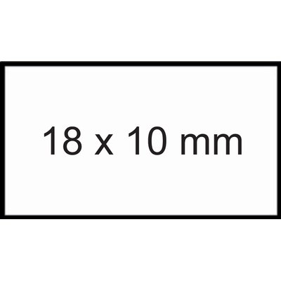 Prijsetiket 18x10mm Sato PB1 permanent wit 1000 stuks