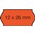 Etiquette prix Sato Samark 12x26mm rouge fluo permanent 1500 pièces