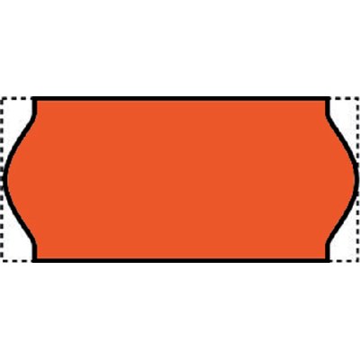 Etiquette prix Sato Samark 12x26mm rouge fluo permanent 1500 pièces