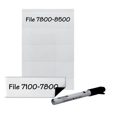 Etikethouder Djois 55x102mm magnetisch transparant 3 stuks