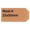 Label HF2 nr 0 200gr 25x50mm bruin 1000 stuks foto
